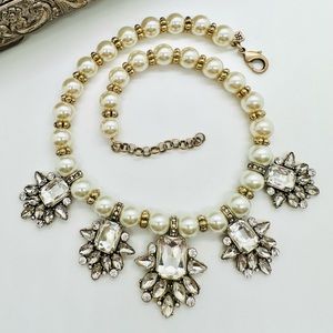 Vintage Banana Republic Rhinestone Statement Necklace